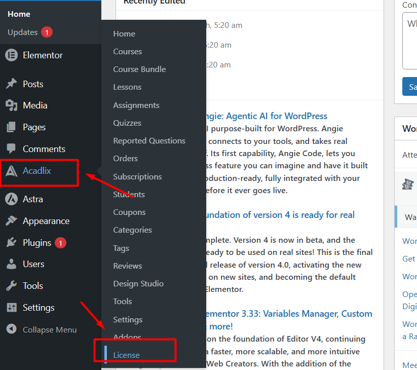 Acadlix License Activation