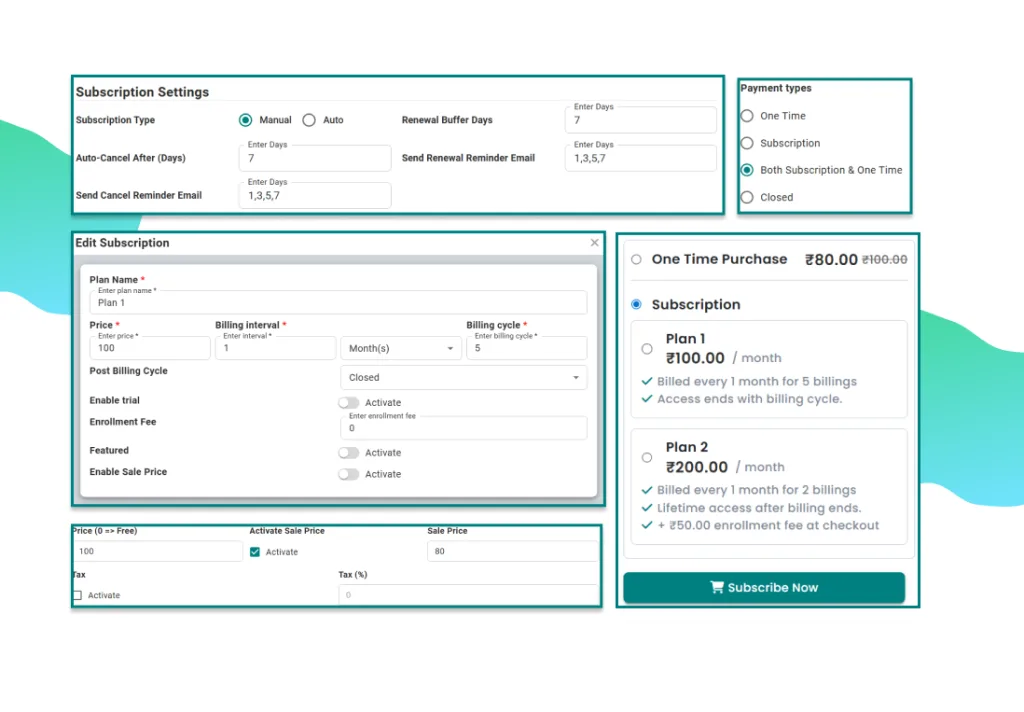 Acadlix LMS Subscription for WordPress courses