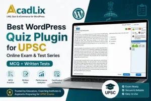 WordPress plugin to create upsc mock test websites