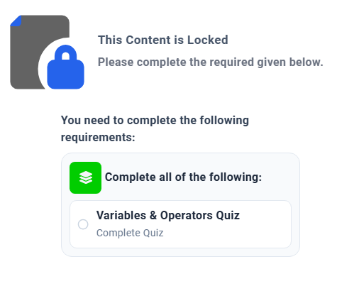 Complete Quiz drip