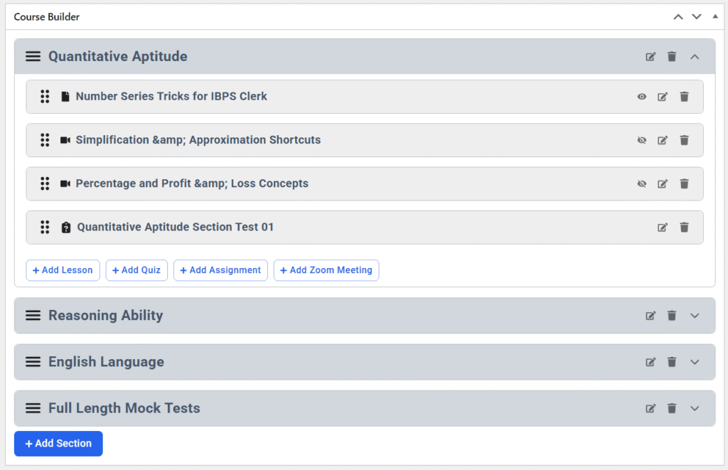 Create Course in Acadlix