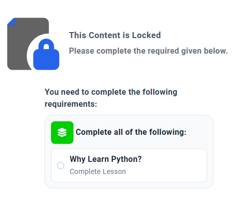 Lesson based drip